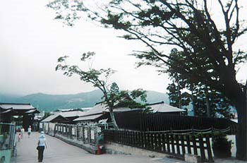 Brandi visiting a Japanese village with host family