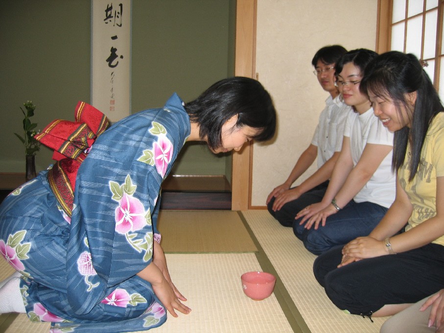 KCP students during a tea ceremony