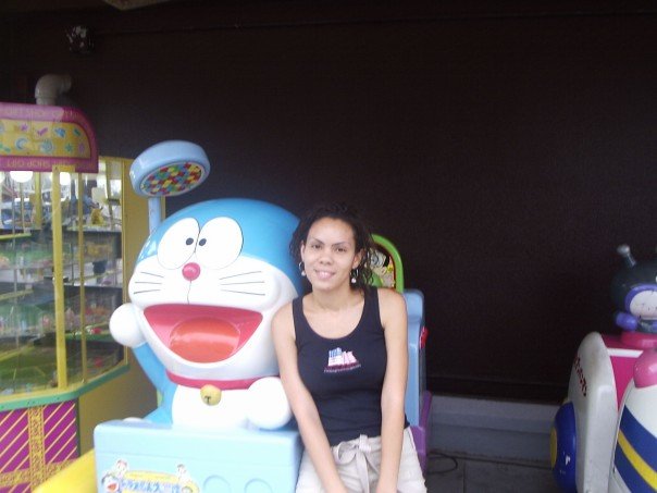 Rachel Brown with Doraemon