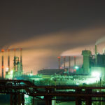 Fukushima Daiichi Nuclear Power Plant at night