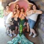 The group of princesses at Ariel’s Greeting Grotto.   