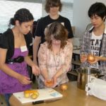 KCP students prepare the curry ingredients