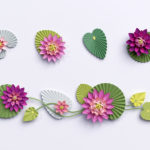 Origami paper lotus flowers