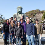Students Pose with the Great Buddha statue at Kamakura