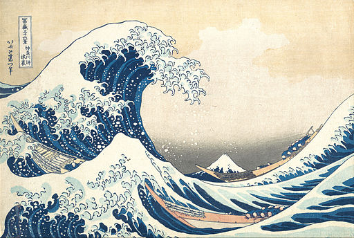 “Behind the Great Wave at Kanagawa” by Hokusai