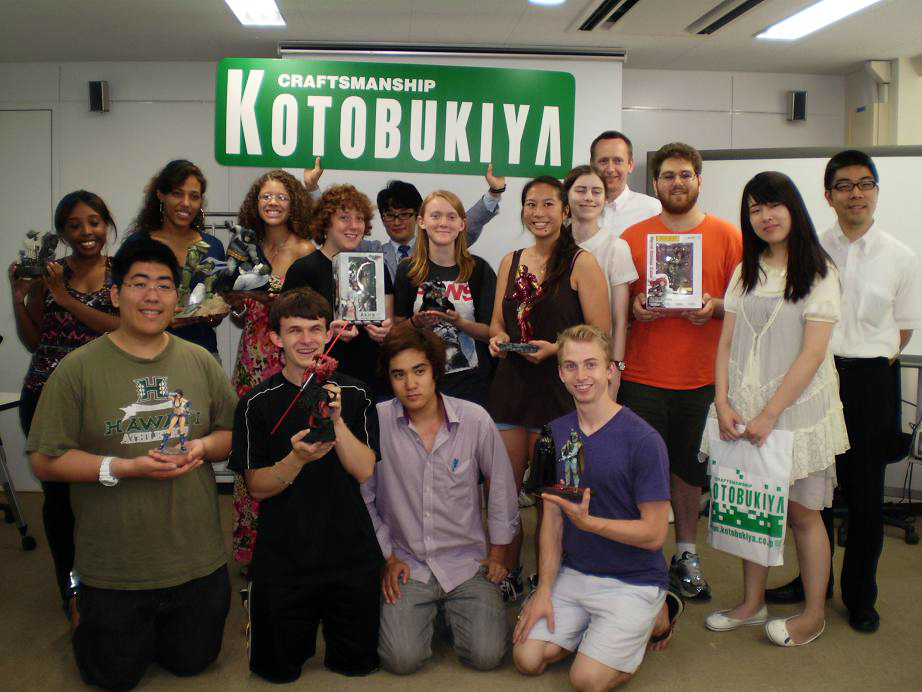 KCP students at Kotobukiya