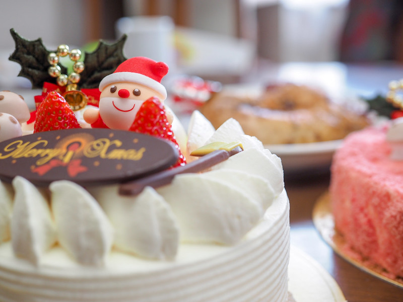 Christmas cake (Strawberry sponge cake)