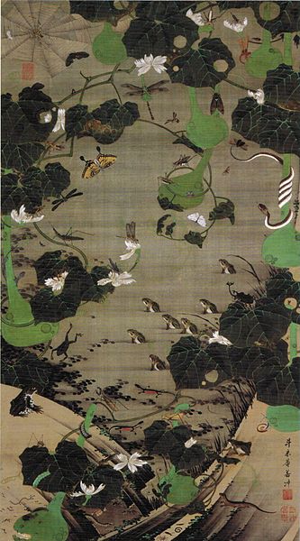 Pond and Insects from the Colorful Realm of Living Beings by Itō Jakuchū.