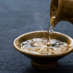 Sake being poured