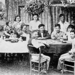 Nipo-brazilian family in the Bastos city colony, São Paulo State. Brazil, circa 1930.