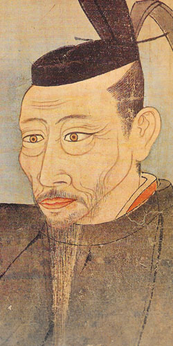 A portrait of Toyotomi Hideyoshi.