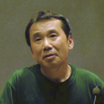 Japanese writer Haruki Murakami giving a lecture at Massachusetts Institute of Technology in 2005.
