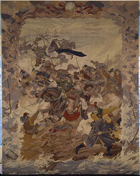 The Mongol Invasion, tapestry by Kawasaki Jimbei II.