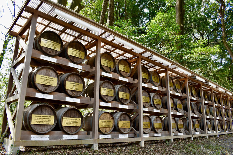 Wine barrels in Meiji-jingu Shrine