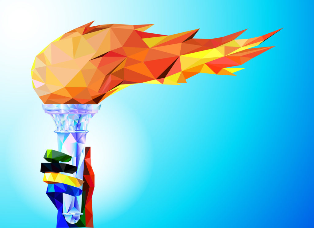 illustration of the Olympic torch