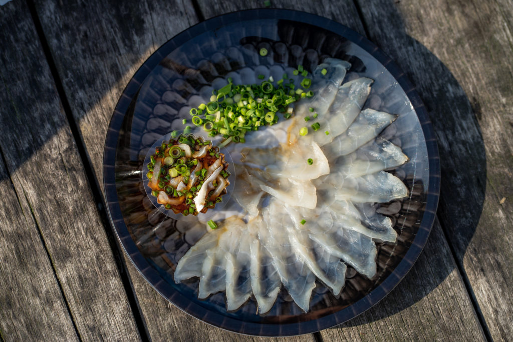 pufferfish sashimi