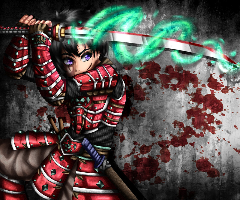 Manga samurai warrior