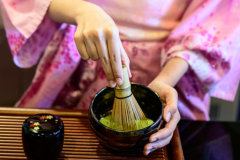 Preparing a traditional Japanese Green tea