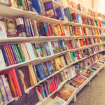 Books on shelves