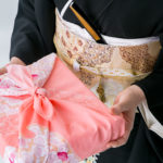 Japanese offering furoshiki gift