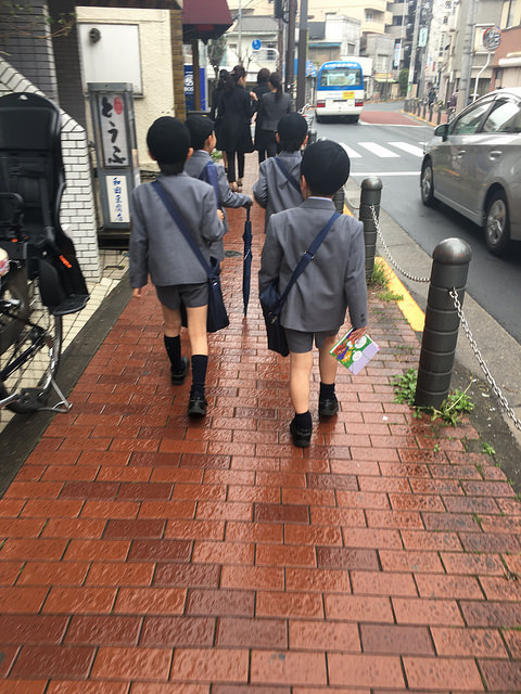 Japanese Kids on their way to school