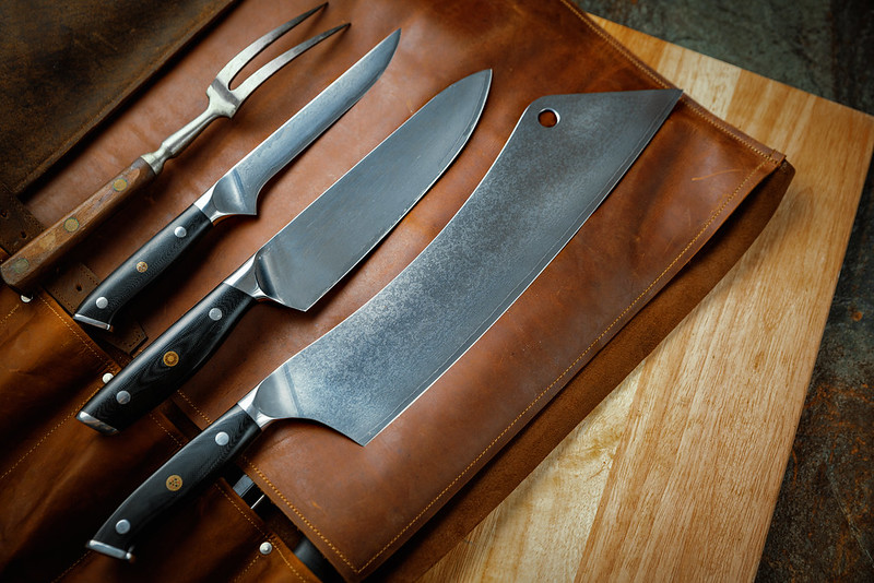 Set of Japanese chef's knives