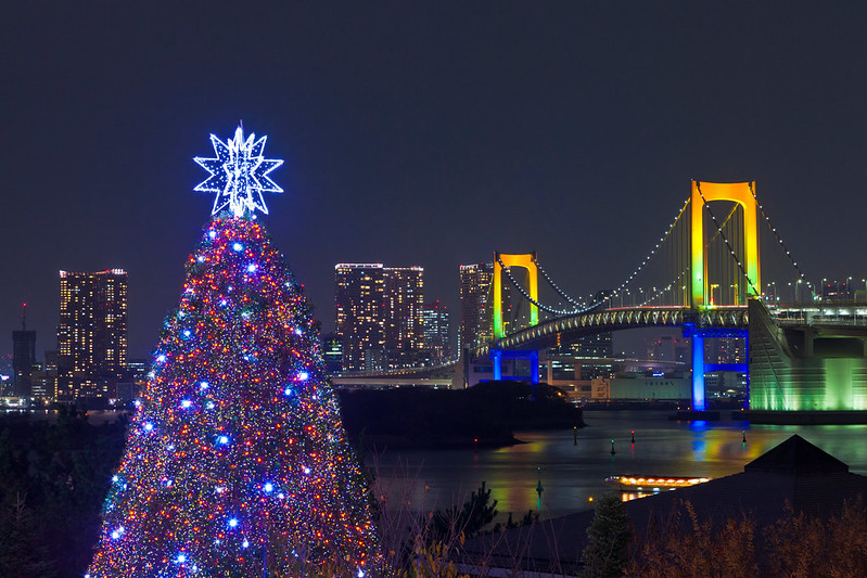 Night view of Odaiba in Tokyo, Japan (