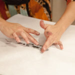 Gyotaku art using squid ink