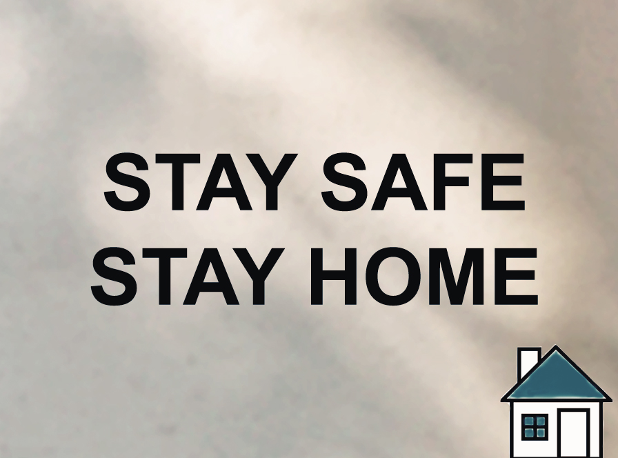 Stay home infographic.