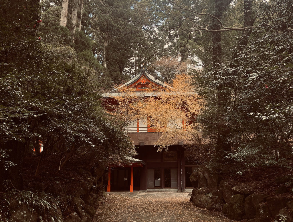 Japanese temple pathway.