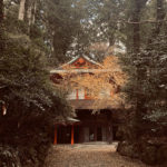 Japanese temple pathway.