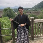 KCP student Alex Fang in traditional Japanese clothing.