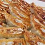 A plate of gyoza.