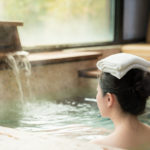 Young lady at onsen