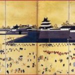 "Folding Screen Depicting Scenes of the Attendance of Daimyo at Edo Castle".