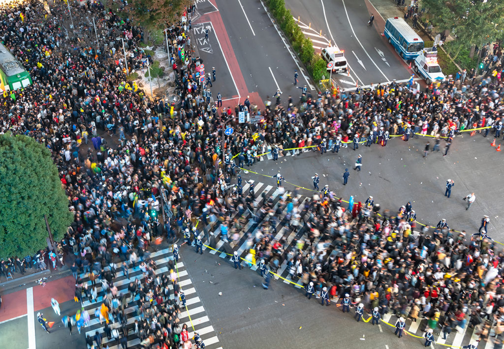 Crowded Shibuya Crossing