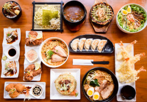 Assorted Japanese food