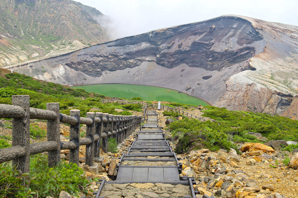 Crater lake in Mt. Zao