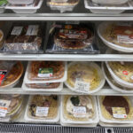Convenience store food on display