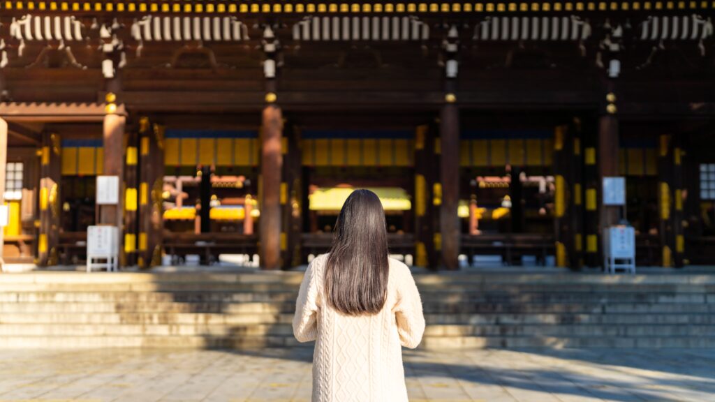 young woman at Meiji Jingu Shrine
