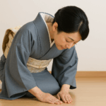 Japanese woman bowing
