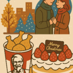 Cozy Japanese Christmas scene