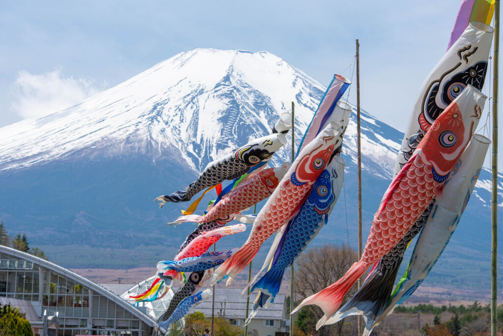 Koinobori streamers in Japan