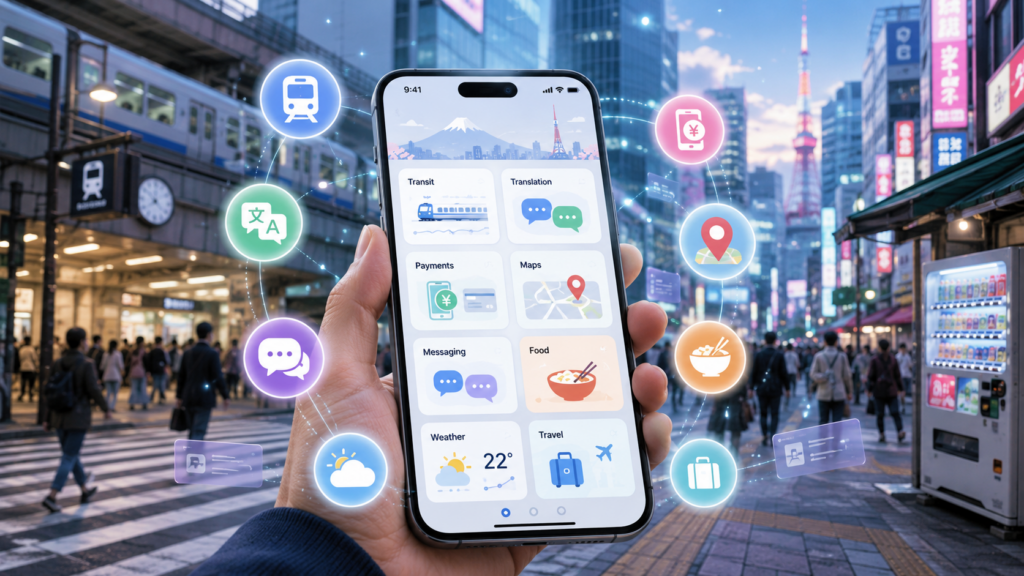 conceptual image of phone apps